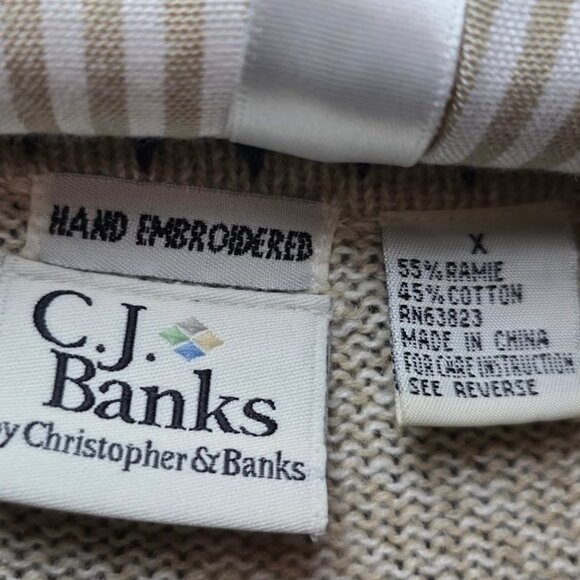 C.J. Banks Hand Embroidered "Seasons" Sweater 14W - Picture 10 of 11